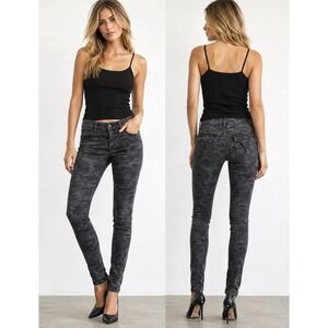 NEW! Hudson Collin Flap Skinny Camo Print Denim Jeans Stretch Gray SZ 28
